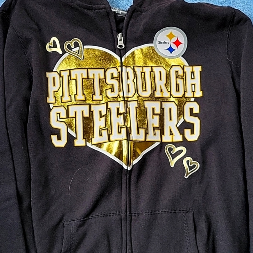Youth zip up hoodie Steelers